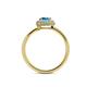 5 - Alaina Signature Blue Topaz and Diamond Halo Engagement Ring 