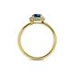 5 - Alaina Signature Blue and White Diamond Halo Engagement Ring 