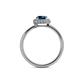 5 - Alaina Signature Blue and White Diamond Halo Engagement Ring 