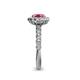 6 - Aelan Signature Pink Tourmaline and Diamond Floral Halo Engagement Ring 