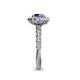 6 - Aelan Signature Iolite and Diamond Floral Halo Engagement Ring 