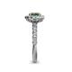 6 - Aelan Signature Diamond and Lab Created Alexandrite Floral Halo Engagement Ring 