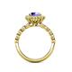 5 - Aelan Signature Tanzanite and Diamond Floral Halo Engagement Ring 