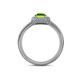 5 - Amias Signature Peridot and Diamond Halo Engagement Ring 