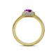 5 - Amias Signature Amethyst and Diamond Halo Engagement Ring 