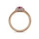 5 - Amias Signature Pink Tourmaline and Diamond Halo Engagement Ring 