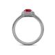5 - Amias Signature Ruby and Diamond Halo Engagement Ring 