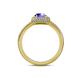 5 - Amias Signature Tanzanite and Diamond Halo Engagement Ring 