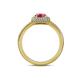 5 - Amias Signature Pink Tourmaline and Diamond Halo Engagement Ring 