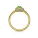5 - Amias Signature Peridot and Diamond Halo Engagement Ring 