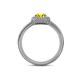5 - Amias Signature Yellow Diamond and Diamond Halo Engagement Ring 