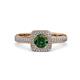3 - Amias Signature Diamond and Lab Created Alexandrite Halo Engagement Ring 