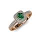 4 - Amias Signature Diamond and Lab Created Alexandrite Halo Engagement Ring 