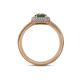 5 - Amias Signature Diamond and Lab Created Alexandrite Halo Engagement Ring 