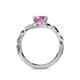 5 - Fineena Signature Pink Sapphire and Diamond Engagement Ring 