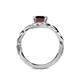5 - Fineena Signature Red Garnet and Diamond Engagement Ring 