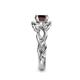 6 - Fineena Signature Red Garnet and Diamond Engagement Ring 