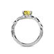 5 - Fineena Signature Yellow Sapphire and Diamond Engagement Ring 