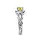 6 - Fineena Signature Yellow Sapphire and Diamond Engagement Ring 