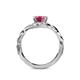 5 - Fineena Signature Pink Tourmaline and Diamond Engagement Ring 