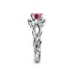 6 - Fineena Signature Pink Tourmaline and Diamond Engagement Ring 