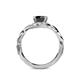 5 - Fineena Signature Black and White Diamond Engagement Ring 