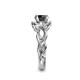 6 - Fineena Signature Black and White Diamond Engagement Ring 