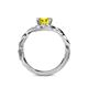 5 - Fineena Signature Yellow and White Diamond Engagement Ring 