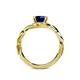 5 - Fineena Signature Blue Sapphire and Diamond Engagement Ring 