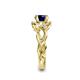 6 - Fineena Signature Blue Sapphire and Diamond Engagement Ring 