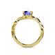 5 - Fineena Signature Tanzanite and Diamond Engagement Ring 