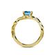 5 - Fineena Signature Blue Topaz and Diamond Engagement Ring 