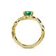 5 - Fineena Signature Emerald and Diamond Engagement Ring 