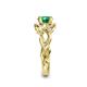 6 - Fineena Signature Emerald and Diamond Engagement Ring 