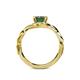5 - Fineena Signature Diamond and Lab Created Alexandrite Engagement Ring 