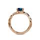 5 - Fineena Signature Blue and White Diamond Engagement Ring 