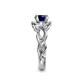 6 - Fineena Signature Blue Sapphire and Diamond Engagement Ring 