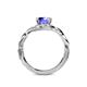 5 - Fineena Signature Tanzanite and Diamond Engagement Ring 