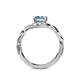 5 - Fineena Signature Aquamarine and Diamond Engagement Ring 