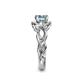 6 - Fineena Signature Aquamarine and Diamond Engagement Ring 
