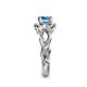 6 - Fineena Signature Blue Topaz and Diamond Engagement Ring 