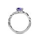 5 - Fineena Signature Iolite and Diamond Engagement Ring 