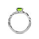 5 - Fineena Signature Peridot and Diamond Engagement Ring 