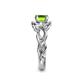 6 - Fineena Signature Peridot and Diamond Engagement Ring 