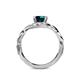 5 - Fineena Signature London Blue Topaz and Diamond Engagement Ring 