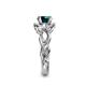6 - Fineena Signature London Blue Topaz and Diamond Engagement Ring 