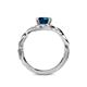 5 - Fineena Signature Blue and White Diamond Engagement Ring 