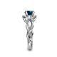 6 - Fineena Signature Blue and White Diamond Engagement Ring 