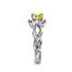 6 - Fineena Signature Yellow and White Diamond Engagement Ring 