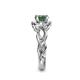 6 - Fineena Signature Diamond and Lab Created Alexandrite Engagement Ring 